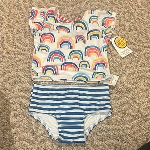 Harper Canyon Rainbow and Striped Kids Swim Set 24M READ